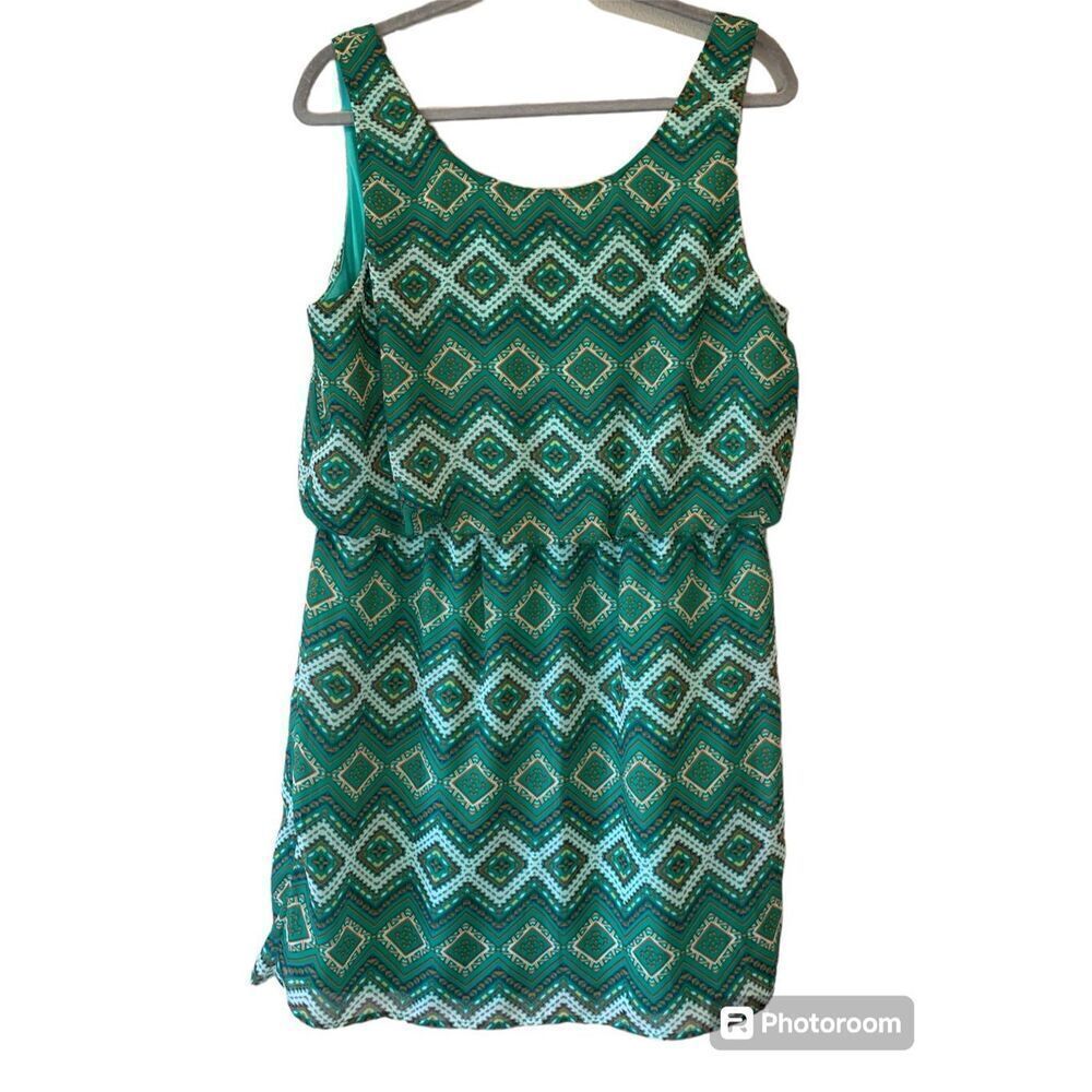 City Triangles Green Multicolored Sleeveless Dres… - image 2
